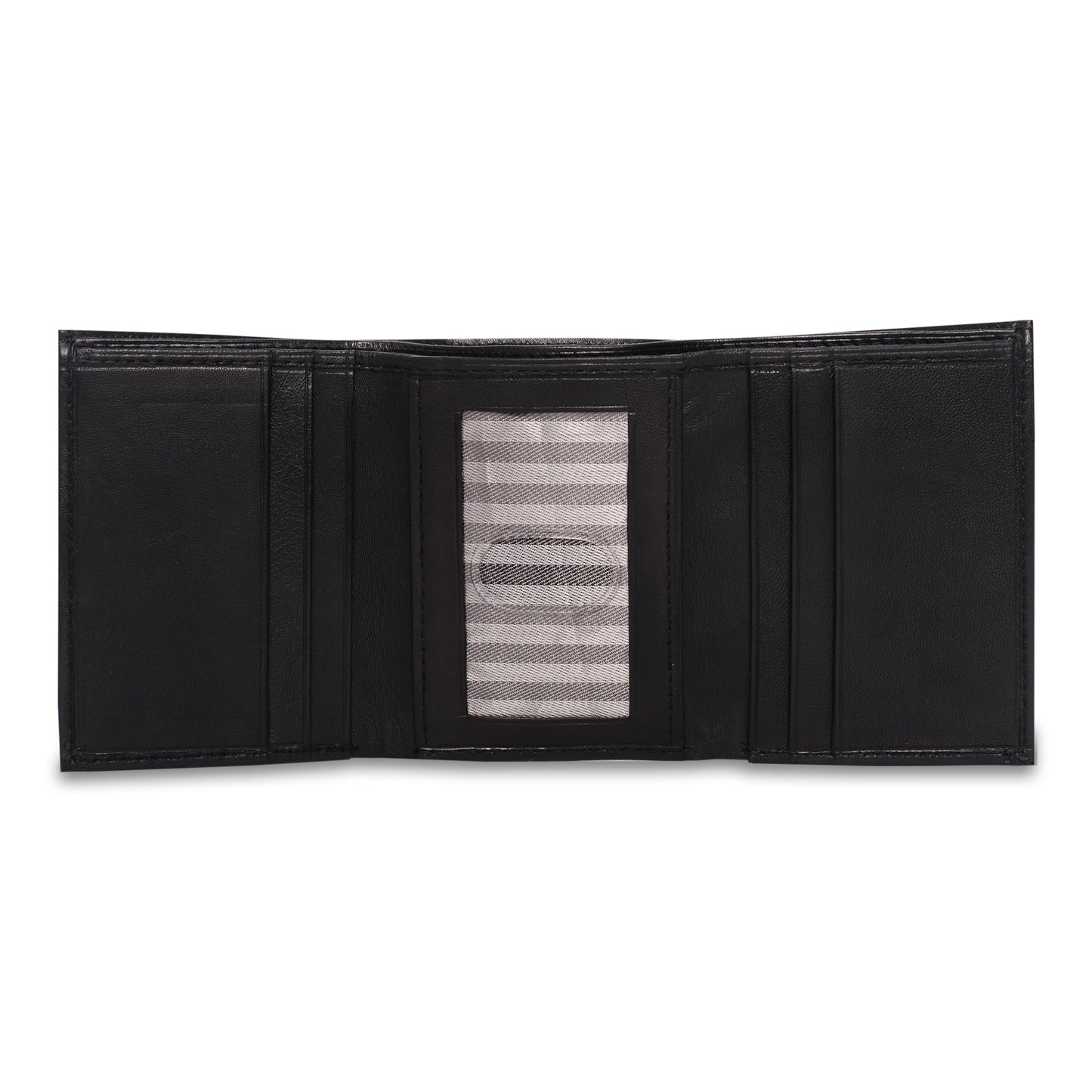 Lambskin Vertical Card Trifold Wallet