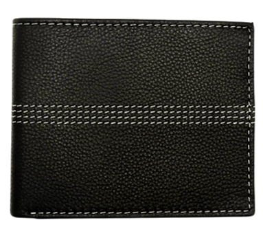 Natural Grain Three Stitch Bifold Wallet