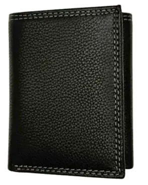 Natural Grain Double Stitch Trifold Wallet - Needle and Awl